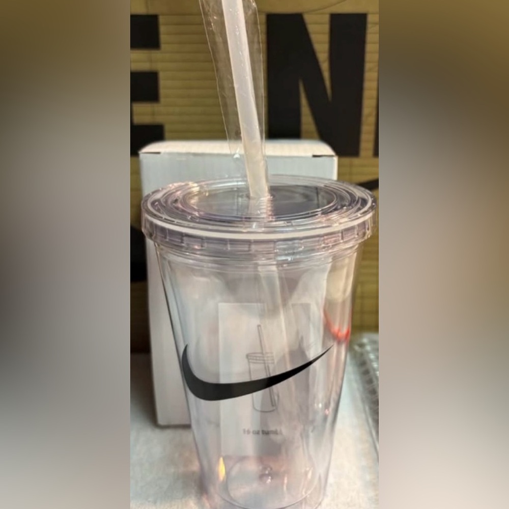 Nike Transparent Tumbler with Straw